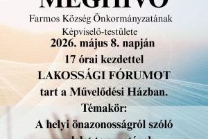 Meghívó lakossági fórumra